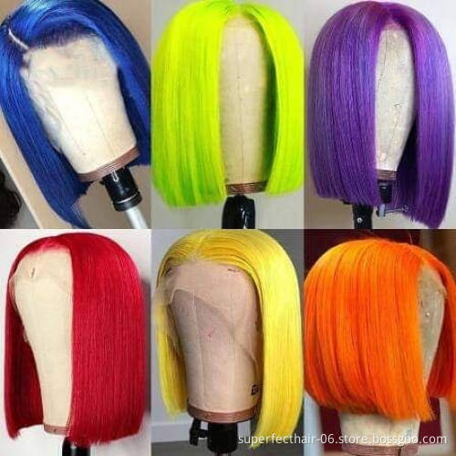 Wholesale High quality 12A human hair blonde bob wig short bob closure wig frontal bob wig